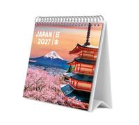 Grupo Erik Calendario Sobremesa 2027 Japón - Calendario Mesa 19,5x16,5cm | Planificador Mensual, 12 Ilustraciones, 2 Formatos, Caja Protectora
