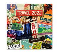 Grupo Erik Calendario Travel 2022 - Calendario 2022 pared - Calendario 16 meses - Calendario 2021 2022, Travel Blanco