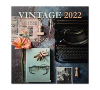 Grupo Erik Calendario Vintage 2022 - Calendario 2022 pared - Calendario 16 meses - Calendario 2021 2022, Calendario mensual - Producto con licencia oficial, Vintage Gris, CP22088