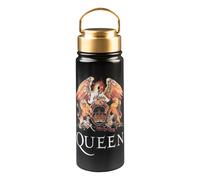 Cantimplora acero inoxidable Queen - Botella agua gimnasio Termica 550 ml | Water bottle Tapon Hermetico, Asa y Aislamiento Doble pared Frio/Calor | Regalos Merchandising Oficial