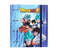 Grupo Erik Carpeta Anillas A4 Dragon Ball Manga - Archivador 4 Anillas de Tapa Dura y Banda Elastica | Regalos de Goku, Archivadores Escolares para Niños y Niñas