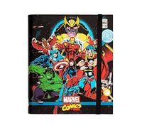 Grupo Erik Carpeta Anillas A4 Los Vengadores - Archivador 4 Anillas de Tapa Dura y Banda Elastica | Marvel Must Have, Archivadores Escolares para Niños y Niñas