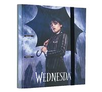 Carpeta 2 anillas troquelada premium Miércoles Adamms - Archivador A4 - Carpeta anillas tapa dura/Archivador 2 anillas - Carpeta anillas A4 - Vuelta al cole - Archivador Miércoles Adamms