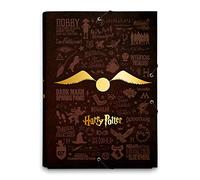 Grupo Erik Carpeta Escolar A4 Harry Potter - Carpeta solapas Tapa Dura Infantil con gomas | Material escolar para Vuelta al cole, Para Niños y niñas
