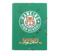 Grupo Erik Carpeta Escolar A4 Stranger Things - Carpeta solapas rosa Tapa Dura Infantil con gomas | Material escolar para Vuelta al cole, Para Niños y Niñas