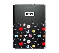 Grupo Erik Carpeta Escolar A4 BT21 - Carpeta solapas Tapa Dura Infantil con gomas | Material escolar para Vuelta al cole, Para Niños y niñas