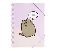 Grupo Erik Carpeta Fundas Plastico A4 Gato Pusheen Cat - Carpeta Clasificadora de Fundas con Espiral y Plastico A4 Transparente (30 fundas) | Carpetas Escolares para Niños y Niñas