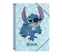 Grupo Erik Carpeta Fundas Plastico A4 Stitch - Carpeta Clasificadora de Fundas con Espiral y Plastico A4 Transparente (30 fundas) | Stitch Regalos, Carpetas Escolares para Niños y Niñas
