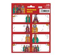 Grupo Erik Christmas Labels - 16 Adhesive Gift Tags made from 80g glossy self-adhesive paper, perfect for Christmas gift wrapping, includes various designs for festive occasions and enhances your