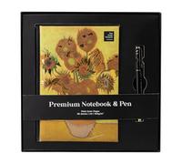 Grupo Erik Cuaderno A5 con bolígrafo y caja de regalo, Museo Van Gogh, cuaderno de notas en blanco, cuaderno de bocetos A5, bonitos regalos de papelería, regalos de Van Gogh