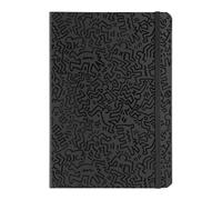 Grupo Erik Cuaderno A5 hojas blancas Keith Haring - Journaling notebook A5 negro | Bloc de notas A5 - Cuadernos tapa dura con marcapáginas, 192 págs
