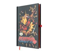 Grupo Erik Cuaderno A5 Marvel DeadPool - Bloc de notas A5 - Libreta A5 punteada | Bullet Journal con Portada con LUZ: Marvel regalos| Cuaderno de notas pequeño - Marvel Merchandising oficial