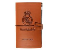Grupo Erik Cuaderno de viaje Real Madrid - Regalos Real Madrid hombre : Diario de viaje (Travel Journal : Cuero sintético) | Diario personal : Libreta pequeña de bolsillo, 19,6x12 cm