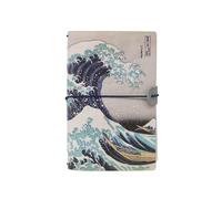 Grupo Erik Cuaderno Viaje Tinta La Gran Ola de Hokusai de Cuero Beige 117x196 mm