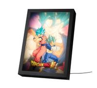 Grupo Erik Cuadro Dragon Ball Manga - Marco Dragon Ball Super Luz Led, Cuadros Decoracion Dormitorios | Lampara Escritorio - Regalo Merchandising Oficial : 3 Tonos Luz y 5 Niveles de Brillo, 20x28cm