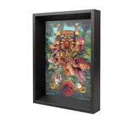 Grupo Erik Cuadro Jurassic Park 3D - Jurassic Park Poster con marco : Cuadros decoracion dormitorios | Decoracion habitacion juvenil - Jurassic Park merchandising (22,7x 30 cm)