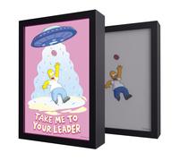 Grupo Erik Cuadro Los Simpsons - Marco Simpsons Regalo Luz Led | Cuadros Decoracion Dormitorios, Lampara Escritorio, Regalo Merchandising, 3 Tonos de Luz y 5 Niveles de Brillo, 20x28cm