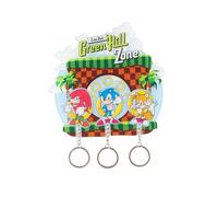 Grupo Erik Cuelga Llaves Pared Sonic con 3 Llaveros Originales: Regalo Sonic para Decoración Hogar | Colgador de llaves para pared de Entrada 16 x 16 cm