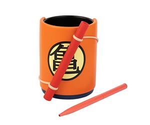 Grupo Erik Dragon Ball Goku Lapicero - Papelería | Figura Dragon Ball | Portalápices Escritorio, Organizador Escritorio, Bolígrafo, Decoración Habitación Juvenil, 7,9 x 11,1 x 9 cm