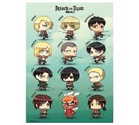 Grupo Erik Editores Attack On Titan Chibi Characters Poster, Sin plastificar