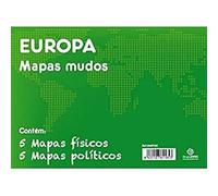 Grupo Erik Editores Pack 10 Mapas Mudos En Portugúes Europa Politica Fisica