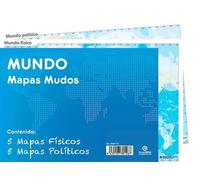 Grupo erik editores pack 10 mapas mudos mundo politico fisico