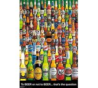 Grupo Erik Editores Poster Cervezas - To Beer Or Not To Beer | Póster de pared de papel brillante para decoración de habitación infantil