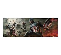 Grupo Erik Editores Puerta - Poster con diseño Marvel Captain America Civil War, 53 x 158 cm