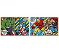 Grupo Erik Editores Puerta - Poster con diseño Marvel Comics Triptico, 53 x 158 cm