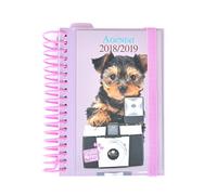 Grupo Erik Editores Studio Pets - Agenda escolar con espiral en español con diseño perro, 11.4 x 16 cm