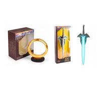 Grupo Erik El Señor de los Anillos Merchandising : Lampara escritorio Figura del Anillo Único + Lampara pared Figura Daga - Decoración habitación: Regalos El Señor de los Anillos