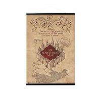 Grupo Erik ERIK - Pack Póster Harry Potter The Marauders Map con Colgador de Madera magnético, Negro, vertical (61x91.5 cm)