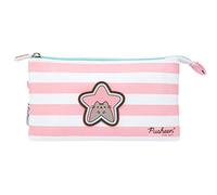 Grupo Erik Estuche 3 Compartimentos - Estuche Escolar │ Estuche Pusheen Rose Collection Vuelta al Cole - Producto con Licencia Oficial