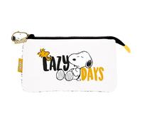 Grupo Erik Estuche Escolar 3 Compartimentos Snoopy - Estuche Triple : 3 Cremalleras para niñas y niños | Material Escolar para la Vuelta al Cole