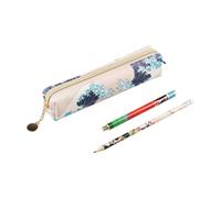 Grupo Erik Estuche Pequeño Hokusai - Estuche Tela Estampado + Bolígrafo + Lápiz │ Estuches Escolares, Porta Lapiz Escolar (21 x 4,5X 4,5) | Regalo Original Mujer y Regalo Original Hombre