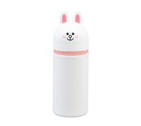 Grupo Erik Estuche Silicona Conejo Line Friends Cony - Estuche Escolar Extensible Animales con Cremallera para niños y niñas | Potalápices Vertical pequeño Práctico para Materiales Escolares