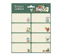 Grupo Erik Etiquetas adhesivas BT21 - Etiquetas regalo Navidad / 18 Etiquetas Navidad - Etiquetas regalo - Pegatinas navidad regalos