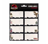 Grupo Erik Etiquetas adhesivas Jurassic Park - Pegatinas libro nombres/Pack etiquetas escolares - Papeleria Jurassic Park - Producto con licencia oficial