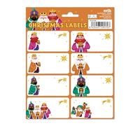 Grupo Erik Etiquetas adhesivas Navidad Los Reyes Magos - Etiquetas regalo Navidad / 16 Etiquetas Navidad - Etiquetas regalo - Pegatinas navidad regalos