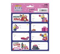 Grupo Erik Etiquetas adhesivas Navidad Minions - Etiquetas regalo Navidad / 16 Etiquetas Navidad - Etiquetas regalo - Pegatinas navidad regalos