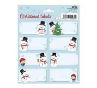 Grupo Erik Etiquetas adhesivas Navidad Muñeco de nieve - Etiquetas regalo Navidad / 16 Etiquetas Navidad - Etiquetas regalo - Pegatinas navidad regalos