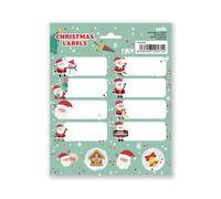 Grupo Erik Etiquetas adhesivas Navidad Papa Noel - Etiquetas regalo Navidad / 24 Etiquetas Navidad - Etiquetas regalo - Pegatinas navidad regalos