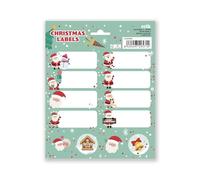 Grupo Erik Etiquetas adhesivas Navidad Papa Noel - Etiquetas regalo Navidad / 24 Etiquetas Navidad - Etiquetas regalo - Pegatinas navidad regalos