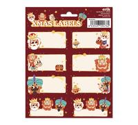 Grupo Erik Etiquetas adhesivas Navidad Reyes Magos - Etiquetas regalo Navidad / 16 Etiquetas Navidad - Etiquetas regalo - Pegatinas navidad regalos
