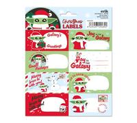 Grupo Erik Etiquetas adhesivas Navidad, Star Wars - Etiquetas regalo Navidad - Pegatinas Star Wars / 16 Etiquetas Navidad - Etiquetas regalo - Pegatinas navidad regalos