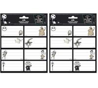 Grupo Erik Etiquetas adhesivas Pesadilla antes de navidad - Pegatinas libro nombres/Pack etiquetas escolares - Papeleria Disney - Vuelta al cole material escolar - Producto con licencia oficial