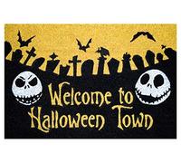 Grupo Erik Felpudo Pesadilla Antes de Navidad, Halloween Town - Felpudo Entrada casa Antideslizante 40 x 60 cm - Alfombra Entrada casa Exterior Disney, Felpudos Originales Fabricados en Fibra de Coco