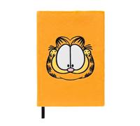 Grupo Erik Garfield Cuaderno A5 cuadricula | Merchandising Oficial: Journaling notebook, Diario personal niña, Marcapáginas, Cubiertas rígidas felpa, 192 págs