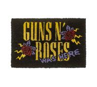 Grupo Erik Guns N' Roses Merch - Felpudo para Puerta (40 x 60 cm, Fibra de Coco de Coco, Fibra de Coco para Interiores y Exteriores, Regalos de Pistolas y Rosas)