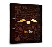Grupo Erik Harry Potter Carpeta Anillas A4 - Archivador 2 Anillas | Archivadores Escolares para Niños y Niñas, Material escolar, Tapa Dura con Banda elástica, Merchandising Oficial